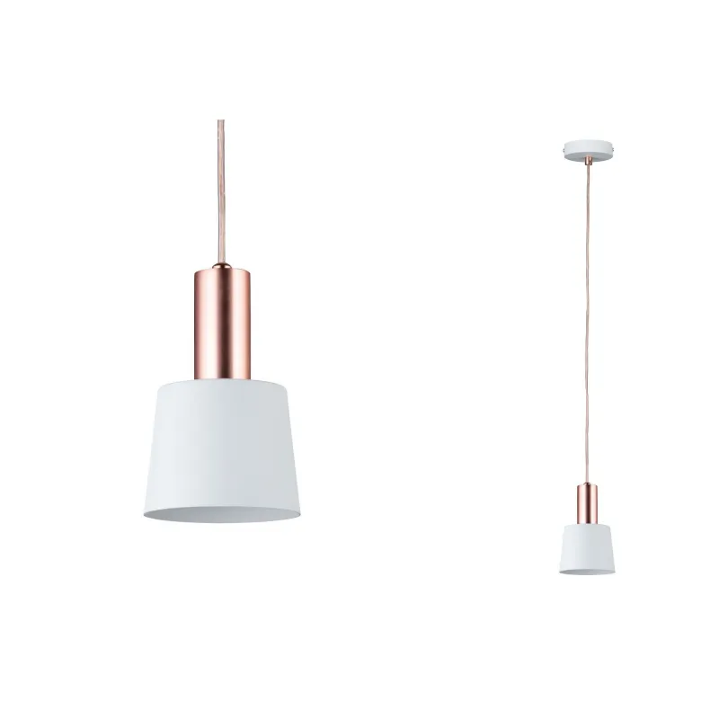 Neordic Haldar suspension max 1x20W E14 Blanc/Cuivre mat 230V Métal...
