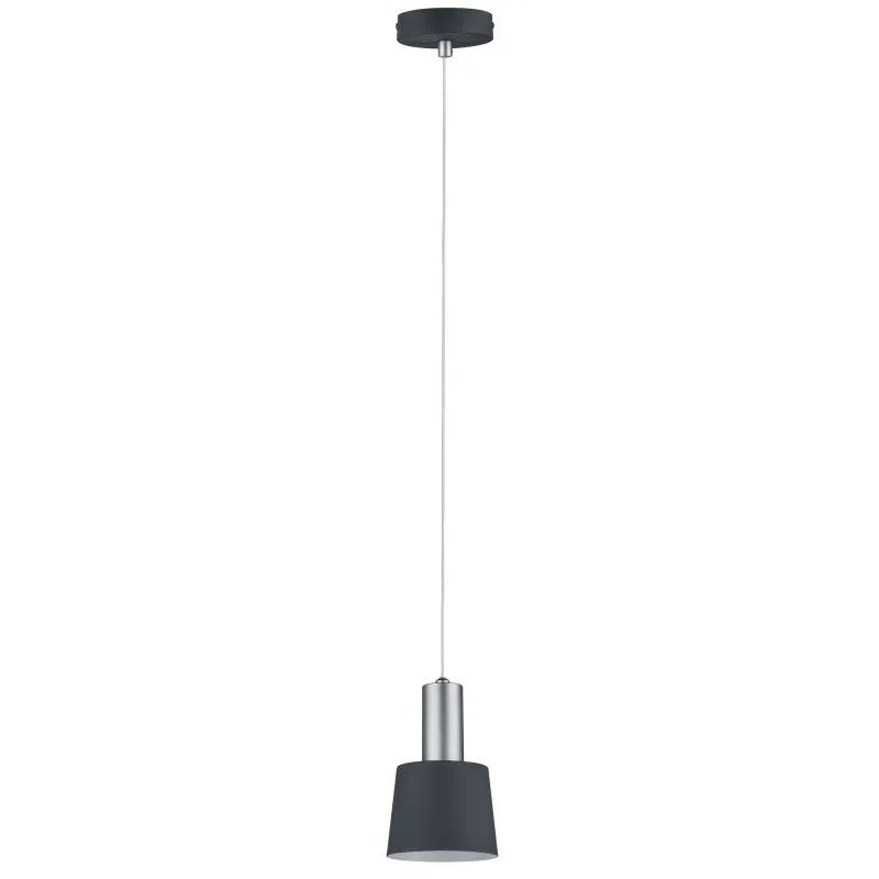 Neordic Haldar suspension max 2x40W E14 Gris foncé/Chrome mat 230V ...