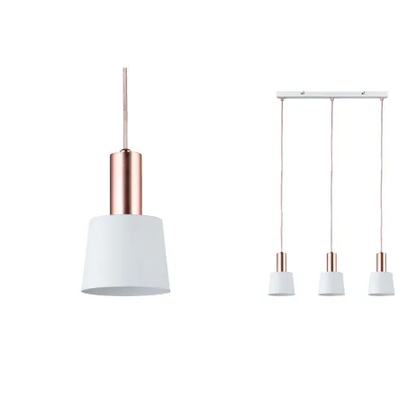 Neordic Haldar suspension max 3x20W E14 Blanc/Cuivre mat 230V Métal...