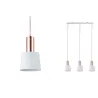 Neordic Haldar suspension max 3x20W E14 Blanc/Cuivre mat 230V Métal...