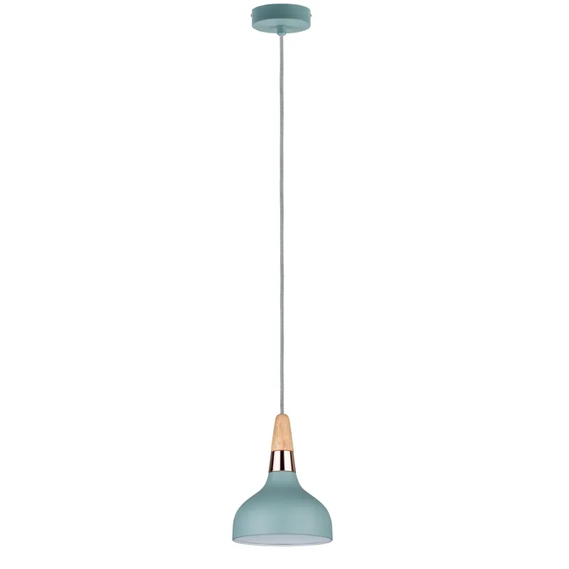 Neordic Juna suspension 160mm max 1x20W E14 Vert doux/Cuivre/Bois 1...