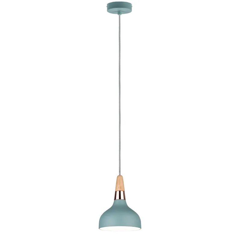 Neordic Juna suspension 160mm max 1x20W E14 Vert doux/Cuivre/Bois 1...