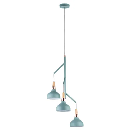 Neordic Juna suspension max 3x20W E14 Vert doux/Cuivre/Bois 120V Mé...
