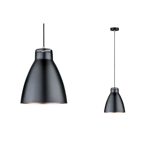 Neordic Roald suspension max 1x20W E27 Noir mat/Gris 230V Métal/Mar...