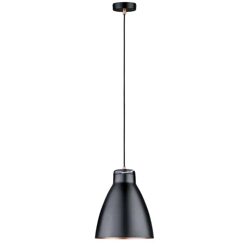 Neordic Roald suspension max 1x20W E27 Noir mat/Gris 230V Métal/Mar...