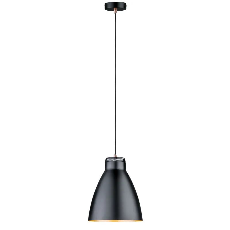 Neordic Roald suspension max 1x20W E27 Noir mat/Gris 230V Métal/Mar...