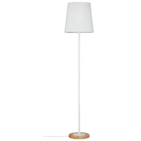 Neordic Stellan Lampadaire max 1x20W E27 Blanc/Bois 230V Tissu/Méta...