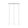 Susp Parana max.3x40W GU10 Blanc/Chrome mat 230V Verre/Métal - Pas ...