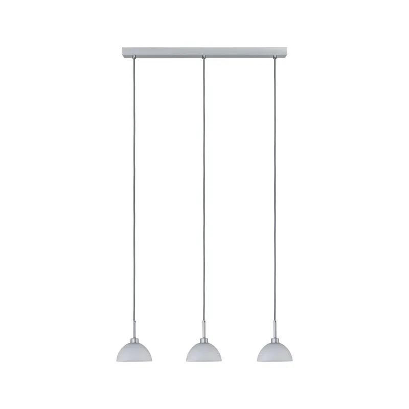 Susp Parana max.3x40W GU10 Blanc/Chrome mat 230V Verre/Métal - Pas ...