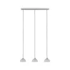 Susp Parana max.3x40W GU10 Blanc/Chrome mat 230V Verre/Métal - Pas ...