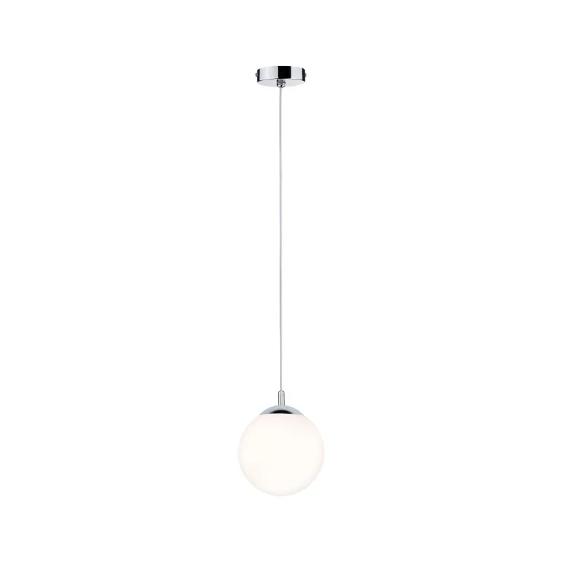 Suspension Galacta IP44 max 20W E27 Sat/Chrome 230V Verre/Métal - P...