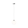 Suspension Galacta IP44 max 20W E27 Sat/Chrome 230V Verre/Métal - P...
