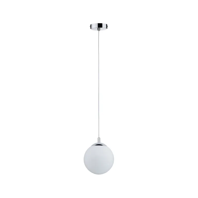 Suspension Galacta IP44 max 20W E27 Sat/Chrome 230V Verre/Métal - P...