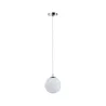 Suspension Galacta IP44 max 20W E27 Sat/Chrome 230V Verre/Métal - P...