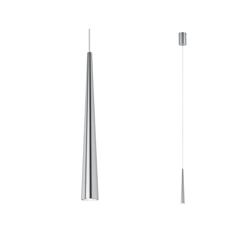 Suspension LED Gutta 1x7W Alu brossé 230V Métal - Pas cher
