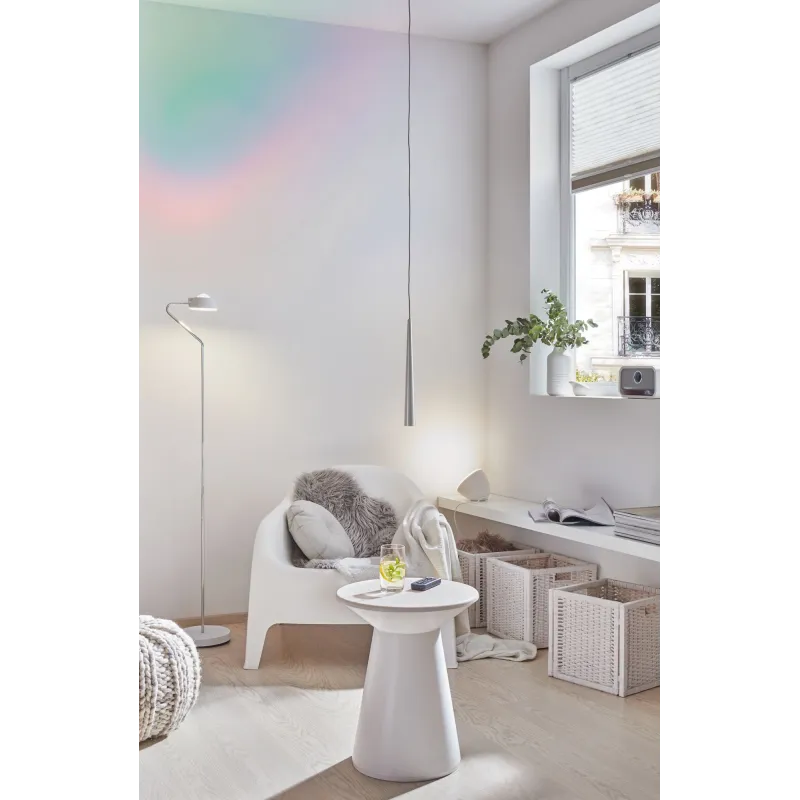 Suspension LED Gutta 1x7W Alu brossé 230V Métal - Pas cher