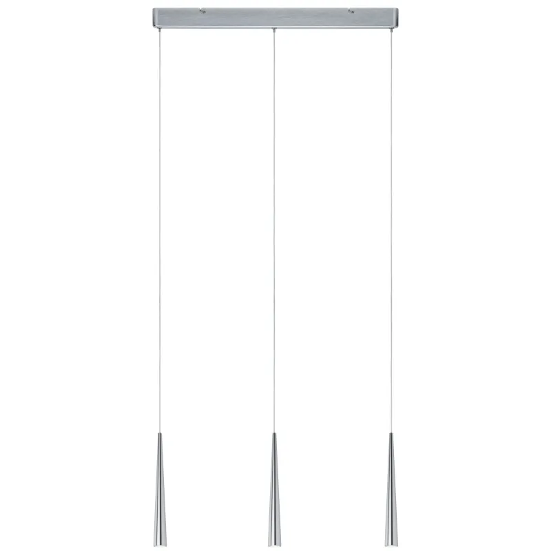 Suspension LED Gutta 3x7W Alu brossé 230V Métal - Pas cher