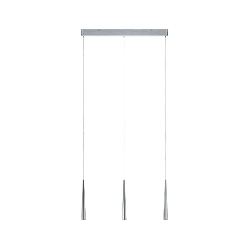 Suspension LED Gutta 3x7W Alu brossé 230V Métal - Pas cher