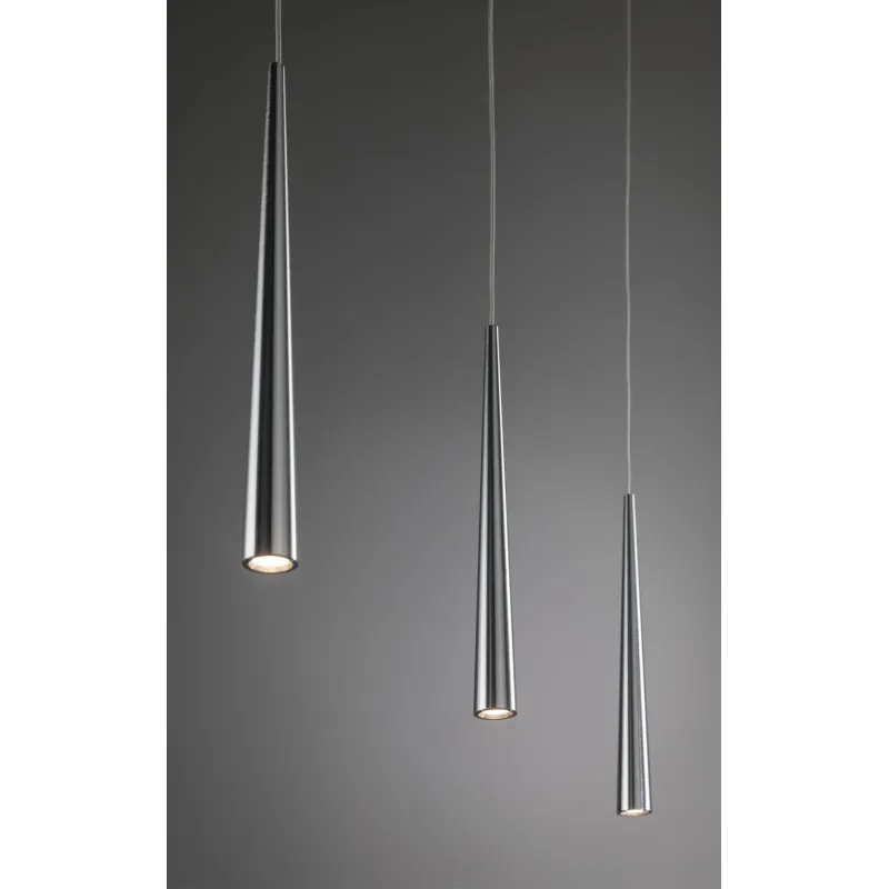 Suspension LED Gutta 3x7W Alu brossé 230V Métal - Pas cher