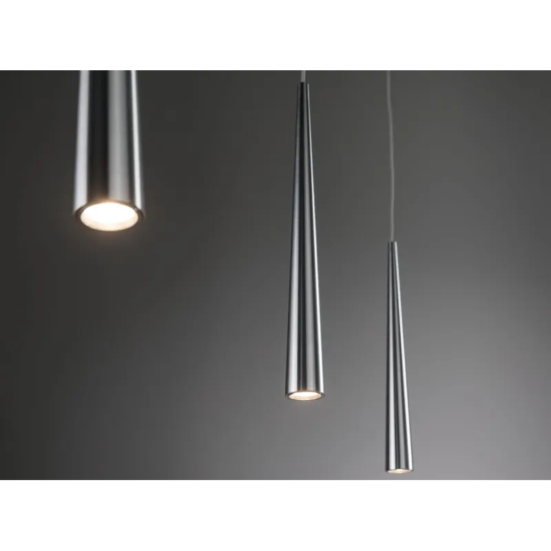 Suspension LED Gutta 3x7W Alu brossé 230V Métal - Pas cher