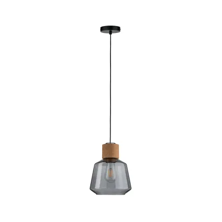 Suspension Neordic Edla max1x20W E27 Verre fumé/Liège/Noir 230 V Ve...