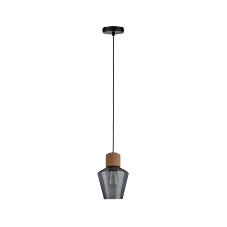 Suspension Neordic Edla max1x20W E27 Verre fumé/Liège/Noir 230 V Ve...