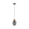 Suspension Neordic Edla max1x20W E27 Verre fumé/Liège/Noir 230 V Ve...