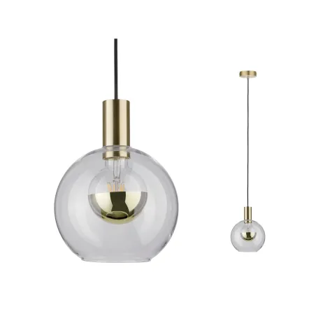 Suspension Neordic Esben max1x20W E27 Clair/laiton brossé 230V, ver...