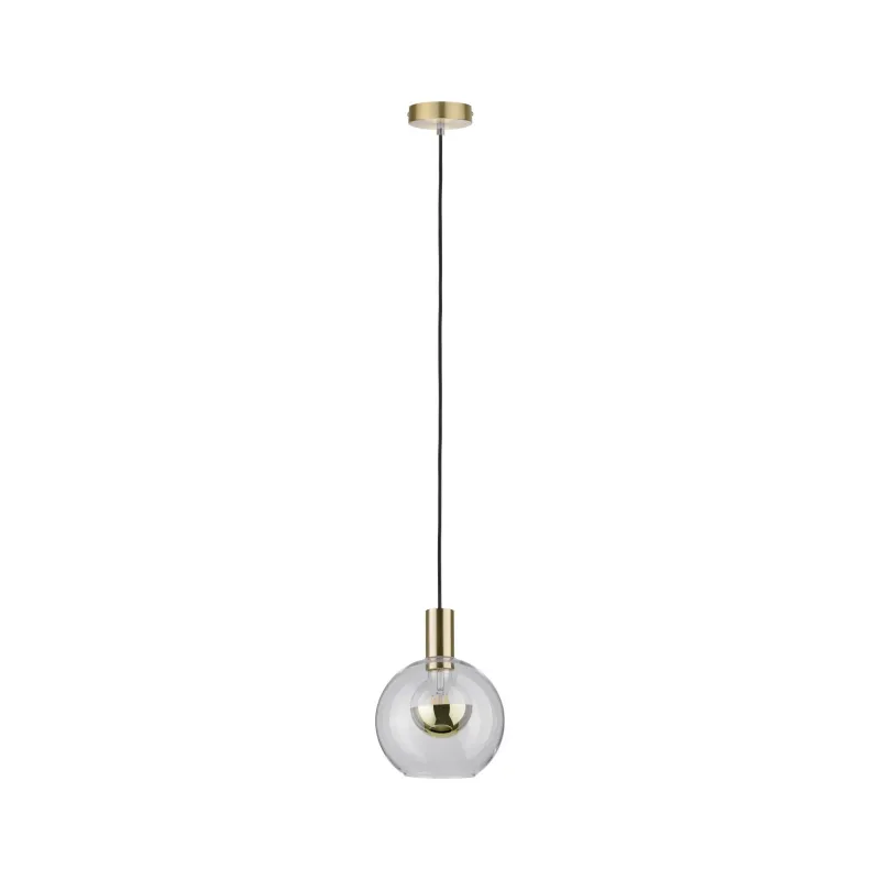 Suspension Neordic Esben max1x20W E27 Clair/laiton brossé 230V, ver...