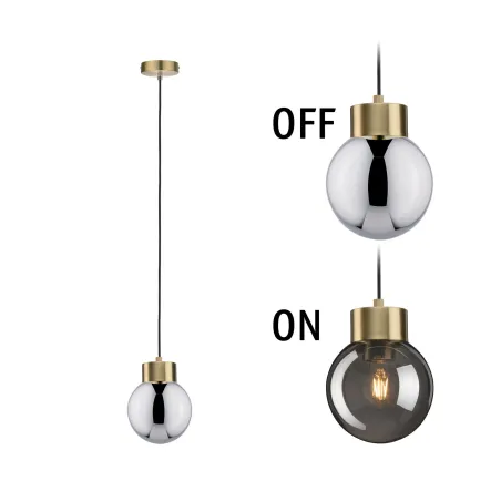 Suspension Neordic Linja max1x20W E27 Ver fumé/Lait br 230V Miroir/...