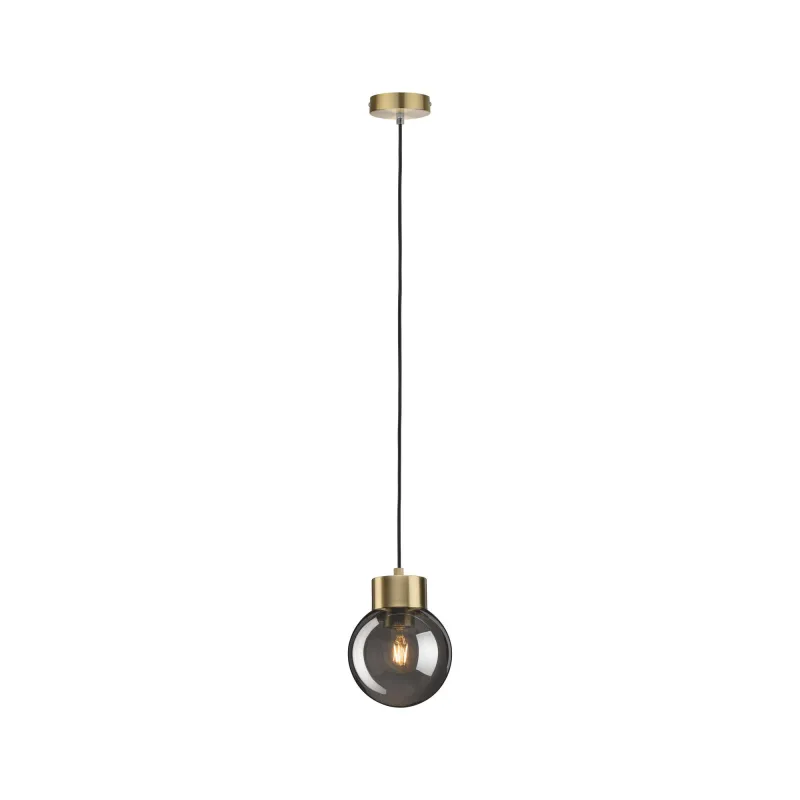 Suspension Neordic Linja max1x20W E27 Ver fumé/Lait br 230V Miroir/...