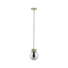 Suspension Neordic Linja max1x20W E27 Ver fumé/Lait br 230V Miroir/...