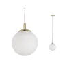 Suspension Neordic Menja max1x20W E27 Blanc/laiton brossé 230V, ver...