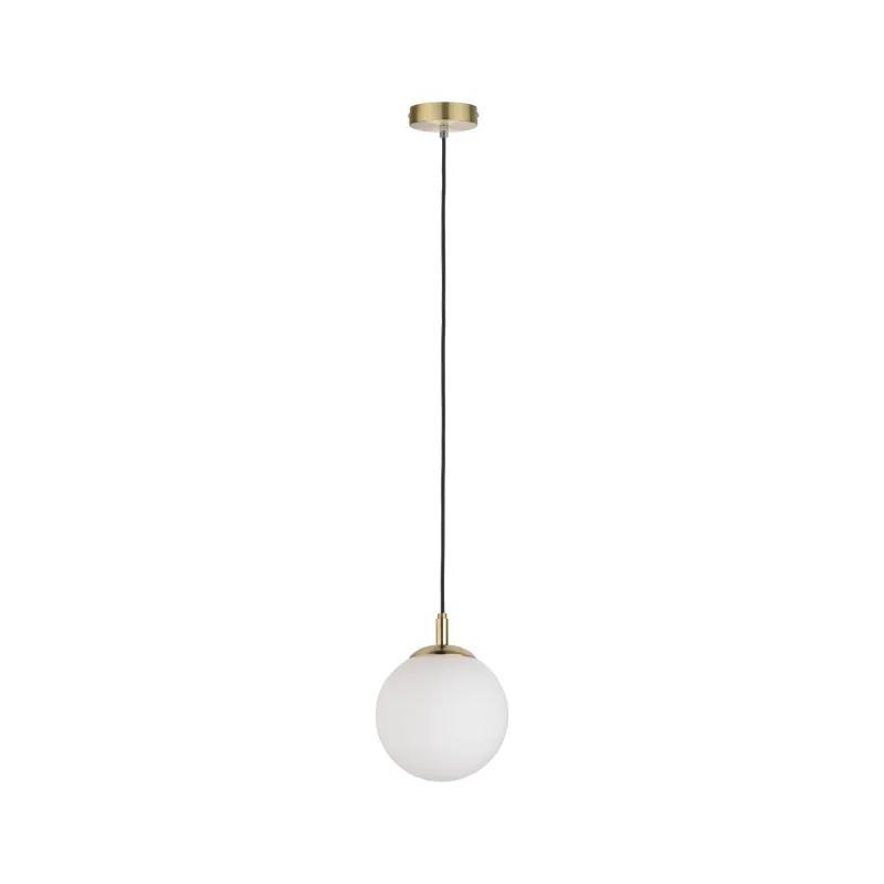 Suspension Neordic Menja max1x20W E27 Blanc/laiton brossé 230V, ver...