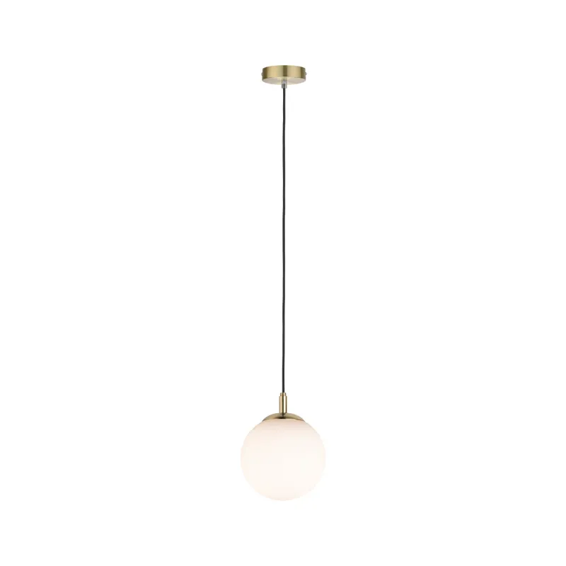 Suspension Neordic Menja max1x20W E27 Blanc/laiton brossé 230V, ver...