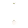 Suspension Neordic Menja max1x20W E27 Blanc/laiton brossé 230V, ver...
