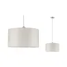Suspension Tessa max 1x60W E27 Crème Acier brossé 230 V, métal/tiss...