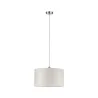 Suspension Tessa max 1x60W E27 Crème Acier brossé 230 V, métal/tiss...
