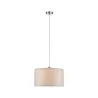 Suspension Tessa max 1x60W E27 Crème Acier brossé 230 V, métal/tiss...