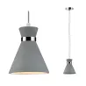 Suspension Verve IP44 max20W E27 Gris/Chrome 230V Béton/Métal - Pas...
