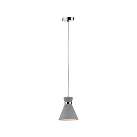 Suspension Verve IP44 max20W E27 Gris/Chrome 230V Béton/Métal - Pas...