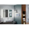 Suspension Verve IP44 max20W E27 Gris/Chrome 230V Béton/Métal - Pas...