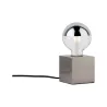 Lampe à poser Kura max1x20W E27 gris Acier brossé 230V Métal - Pas ...