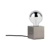Lampe à poser Kura max1x20W E27 gris Acier brossé 230V Métal - Pas ...