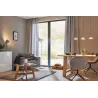 Lampe à poser Kura max1x20W E27 gris Acier brossé 230V Métal - Pas ...