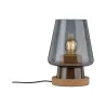 Lampe à poser Neordic Iben max1x20W E27 Verre fumé Liège 230V Verre...