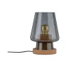 Lampe à poser Neordic Iben max1x20W E27 Verre fumé Liège 230V Verre...