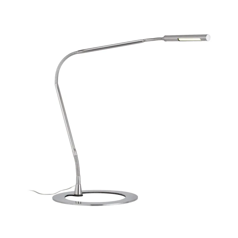Lampe à poser Plaza 3W LED 350mA Acier brossé 230/12V Métal - Pas cher