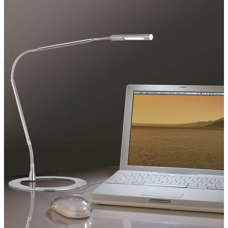 Lampe à poser Plaza 3W LED 350mA Acier brossé 230/12V Métal - Pas cher