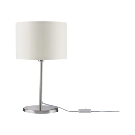 Lampe à poser Tessa max 1x40W E14 Crème Acier brossé 230 V, métal/t...